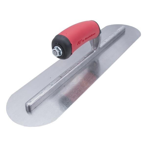 MARSHALLTOWN QLT fully rounded finishing trowel side view