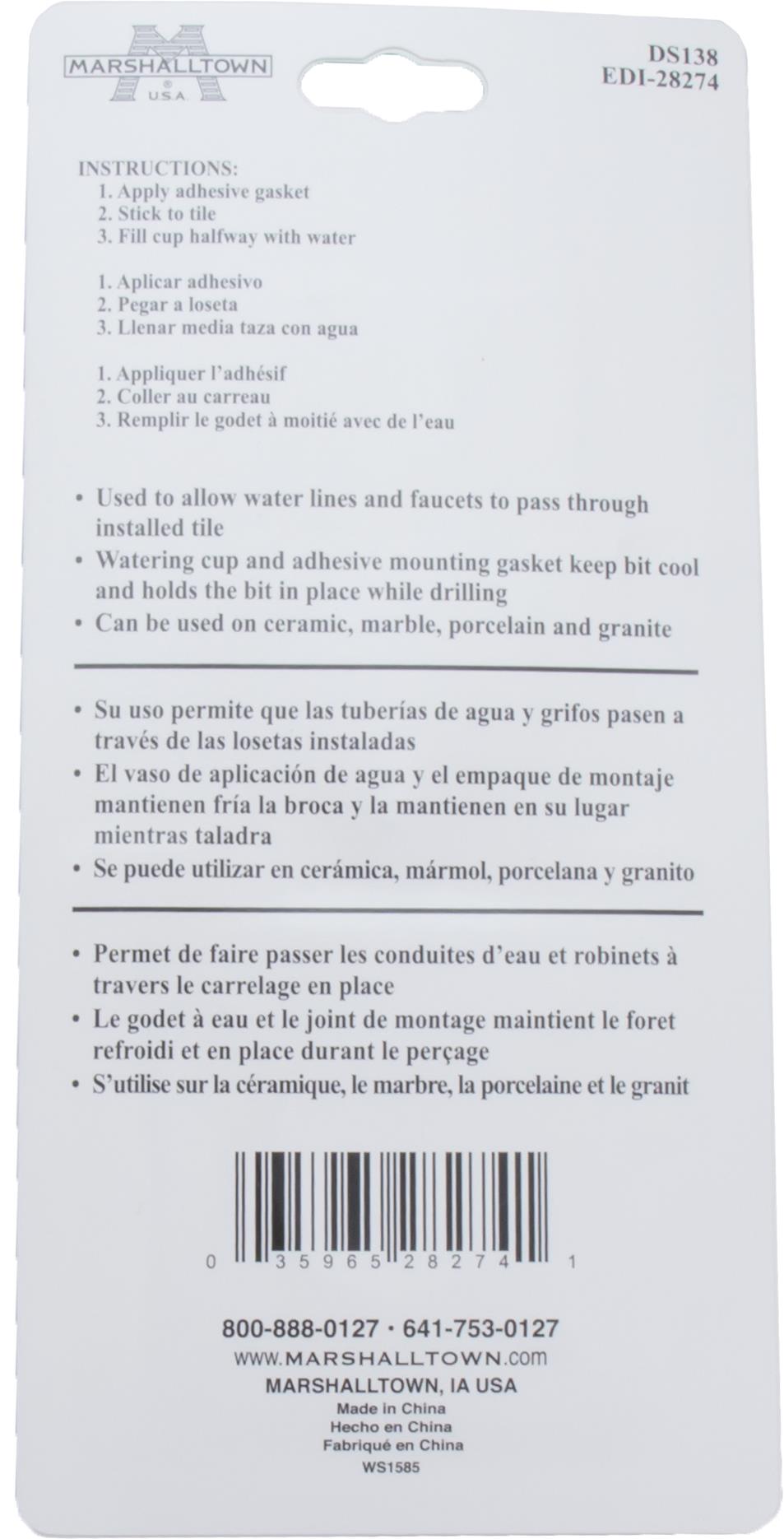 Wet Diamond Hole Saw MARSHALLTOWN®