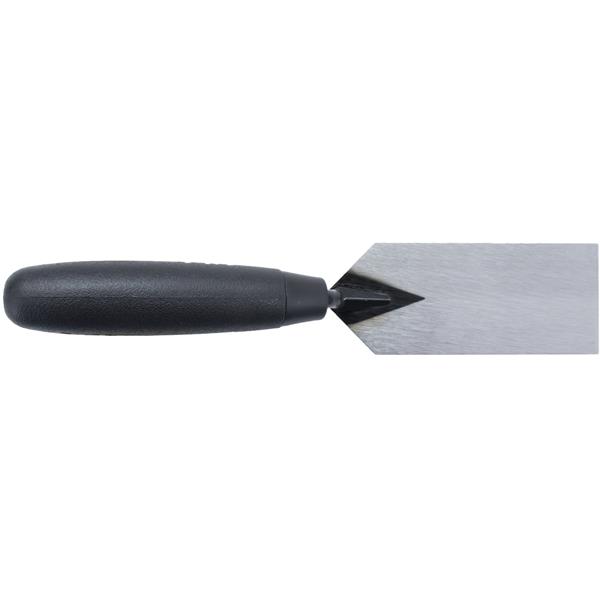 Side profile of a MARSHALLTOWN QLT margin trowel with handle and blade visible