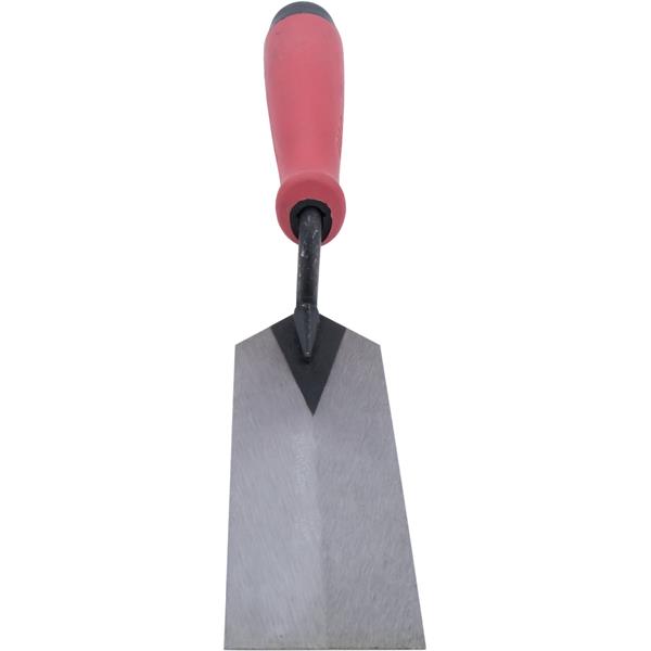 Close-up of a MARSHALLTOWN QLT margin trowel blade and handle