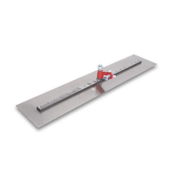 Rectangular MARSHALLTOWN Fresno trowel for smoothing concrete surfaces