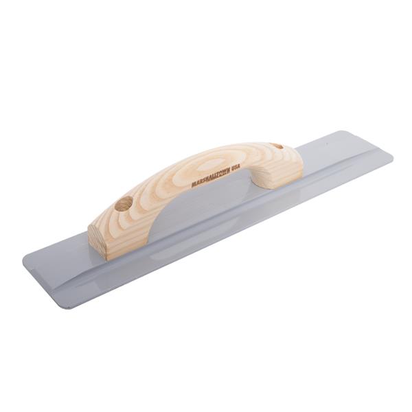 Side view of a MARSHALLTOWN beveled end magnesium hand float