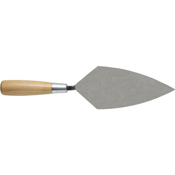 Side view of a MARSHALLTOWN pointing trowel tool.