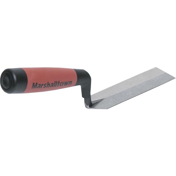 Side view of a MARSHALLTOWN margin trowel tool.