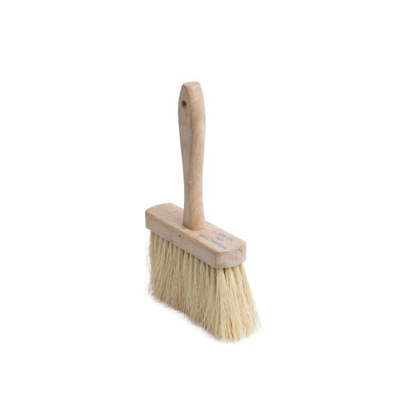 Marshalltown masonry brush with handle, side profile view