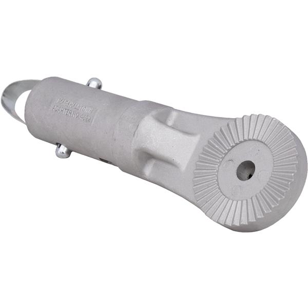 Side profile of a MARSHALLTOWN push button handle adapter