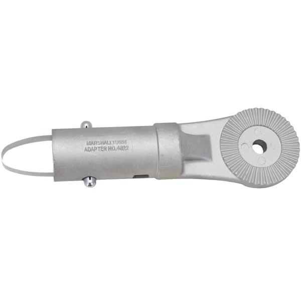 Top view of a MARSHALLTOWN push button handle adapter