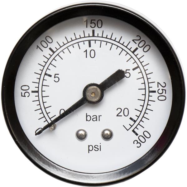 Close-up of a MARSHALLTOWN pressure gauge display