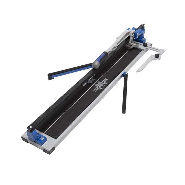 Angled view of a MARSHALLTOWN 36" tile cutter