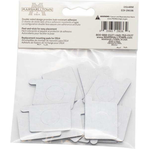 Package of replacement mounting pads for MARSHALLTOWN diamond drill bit system