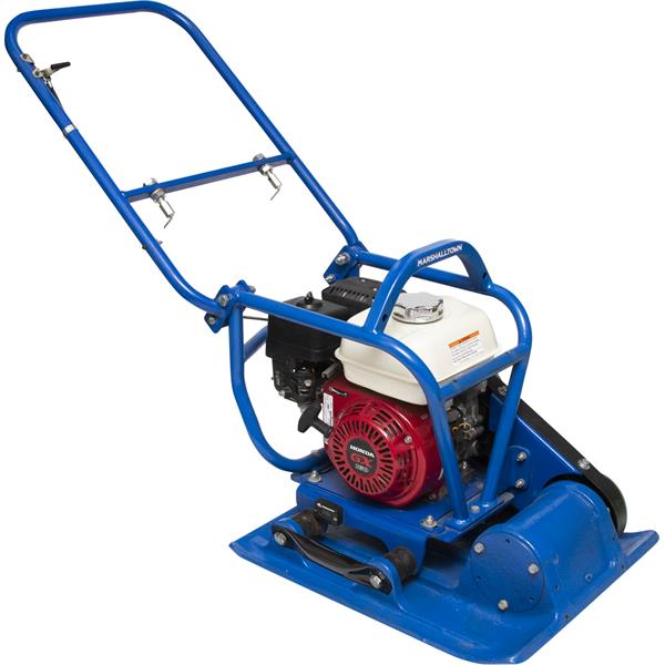 MARSHALLTOWN vibratory plate compactor with handle for ground preparation