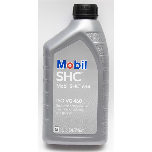 1-quart bottle of Mobil SHC 634 gearbox lubricant