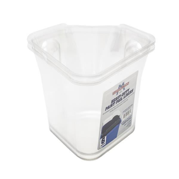 Transparent MARSHALLTOWN heavy-duty paint pail liners for painting tasks