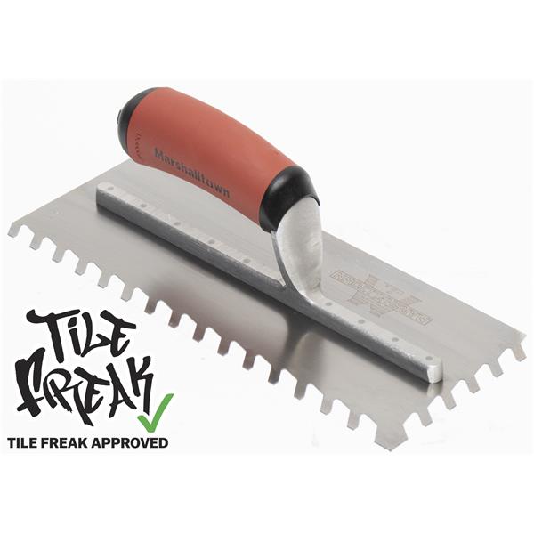 LayFlat™ notched trowel by MARSHALLTOWN with ergonomic handle