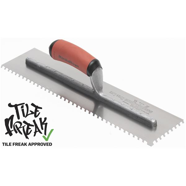 MARSHALLTOWN LayFlat™ Notched Trowel for tile application