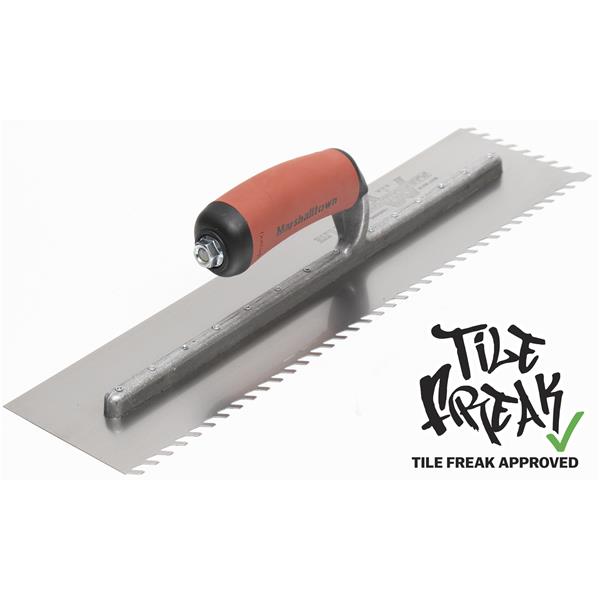 MARSHALLTOWN LayFlat™ Notched Trowel for tiling projects