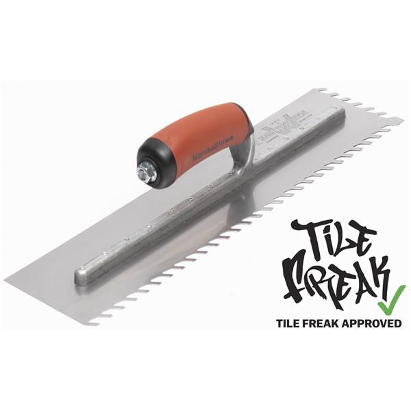 MARSHALLTOWN LayFlat™ Notched Trowel side view