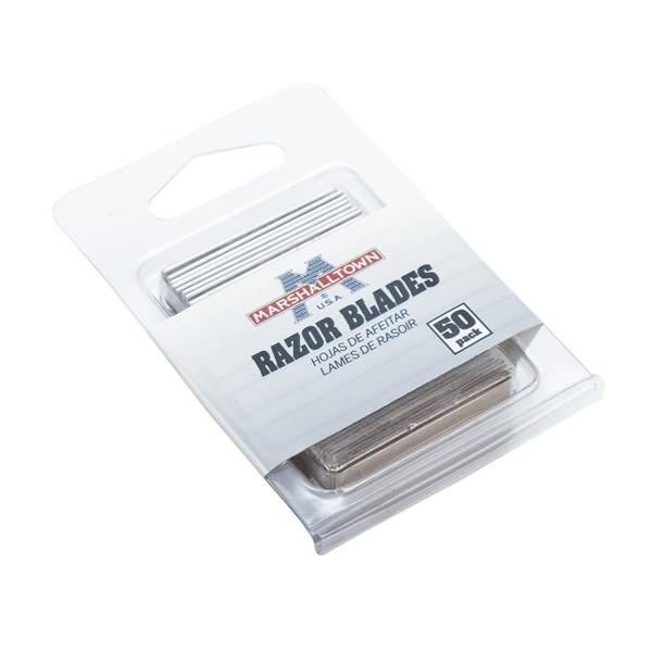 Pack of MARSHALLTOWN razor blades in plastic packaging