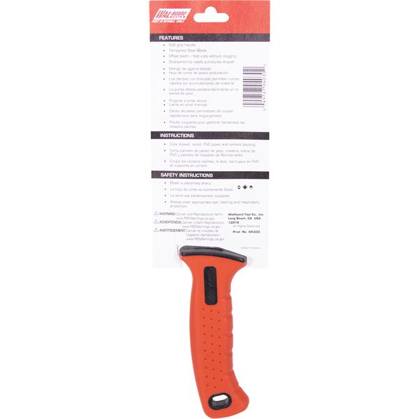 Retail packaging of a MARSHALLTOWN utility saw.