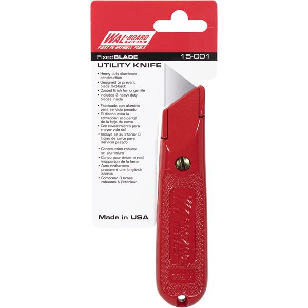 WAL-BOARD TOOLS fixed blade utility knife in packaging