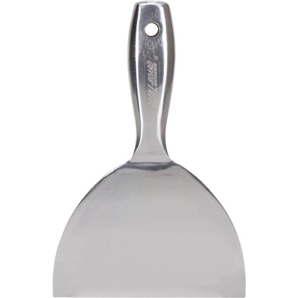 Front view of a WAL-BOARD TOOLS stainless steel handle tool