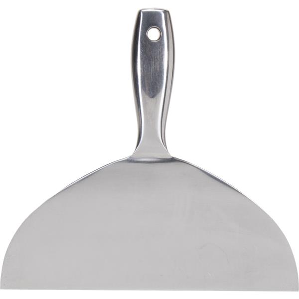 Close-up of a WAL-BOARD TOOLS stainless steel handle tool