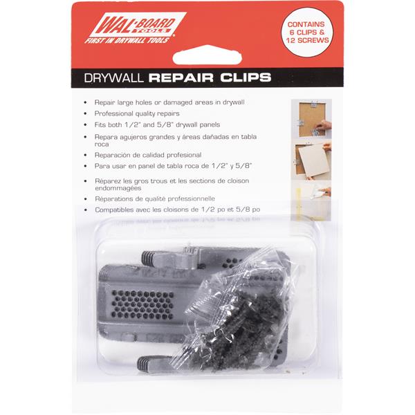 WAL-BOARD TOOLS Drywall Repair Clips packaging with product visible