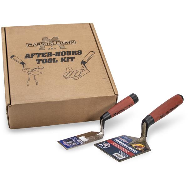 MARSHALLTOWN After-Hours Tool Kit with two trowels displayed