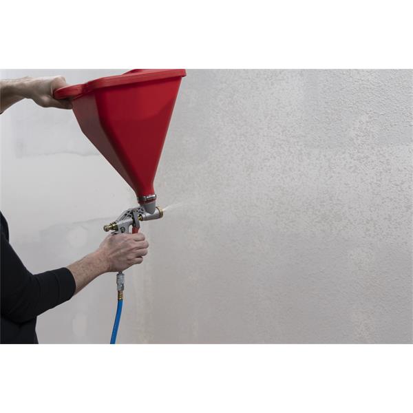 Person applying wall texture with a WAL-BOARD TOOLS TEXTURE-PRO® 200 Hopper Gun