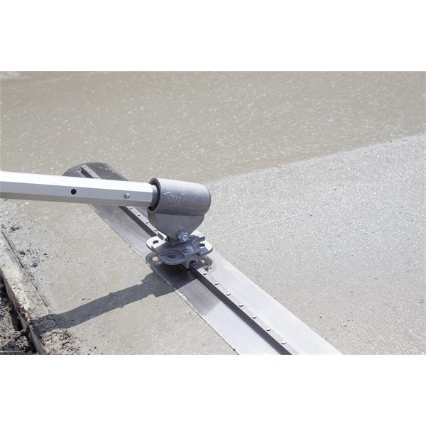 MARSHALLTOWN "Twister" Bull Float Bracket in use on wet concrete