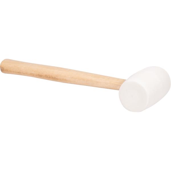 MARSHALLTOWN QLT white rubber mallet with wooden handle