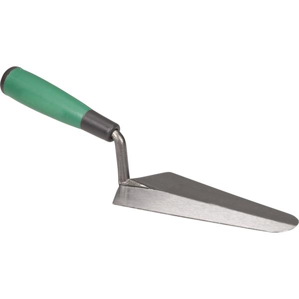 Side profile of a Barwalt gauging trowel with a handle