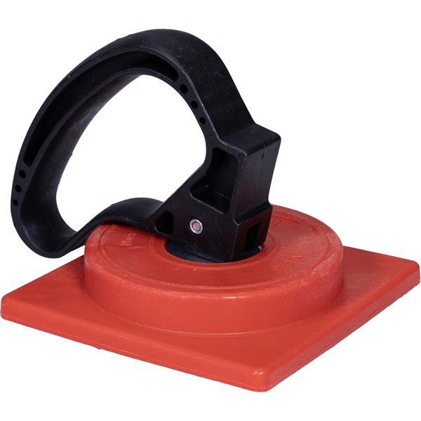 Squared RTC suction cup by BARWALT with a handle designed for secure gripping