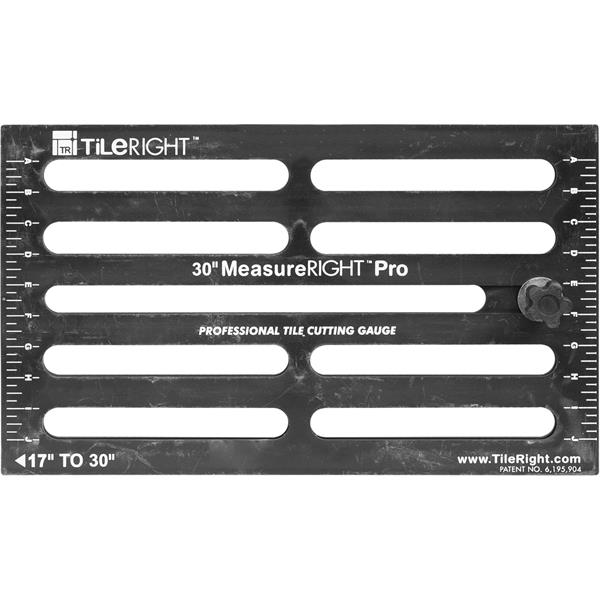 Top view of a BARWALT MeasureRIGHT Pro tile cutting gauge