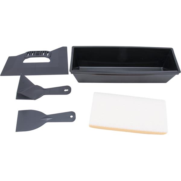 MARSHALLTOWN QLT drywall kit with tools and mixing pan