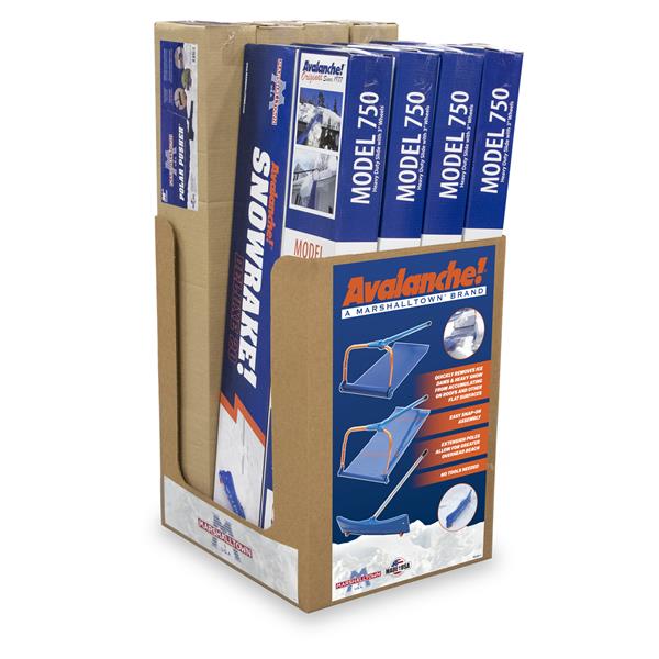 Box display of MARSHALLTOWN's Polar Pusher™ & Avalanche! products