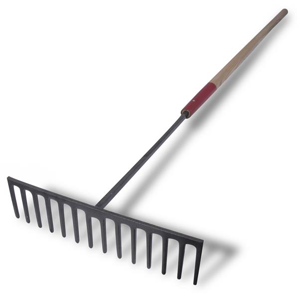 Side view of a MARSHALLTOWN asphalt rake