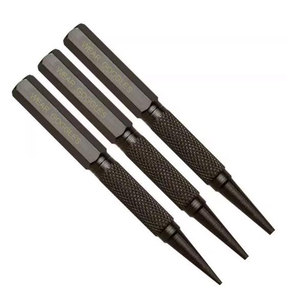 DASCO PRO Standard Nail Sets with textured grip and safety warning imprinted.