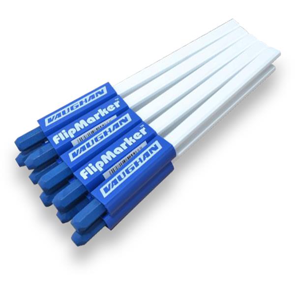 VAUGHAN FlipMarker® Marking Tools with blue caps and white bodies.