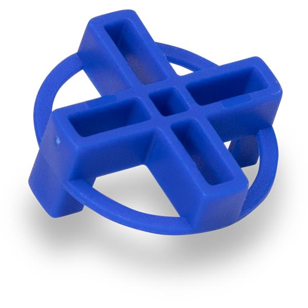 BARWALT Dual-Sided Tile Spacers with blue cross design.