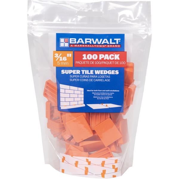 BARWALT Super Tile Wedges in a 100 pack packaging