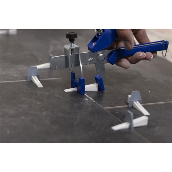 BARWALT PLS Tile Leveling System in use during tile installation